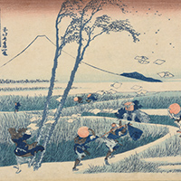 葛飾北斎　冨嶽三十六景　駿州江尻